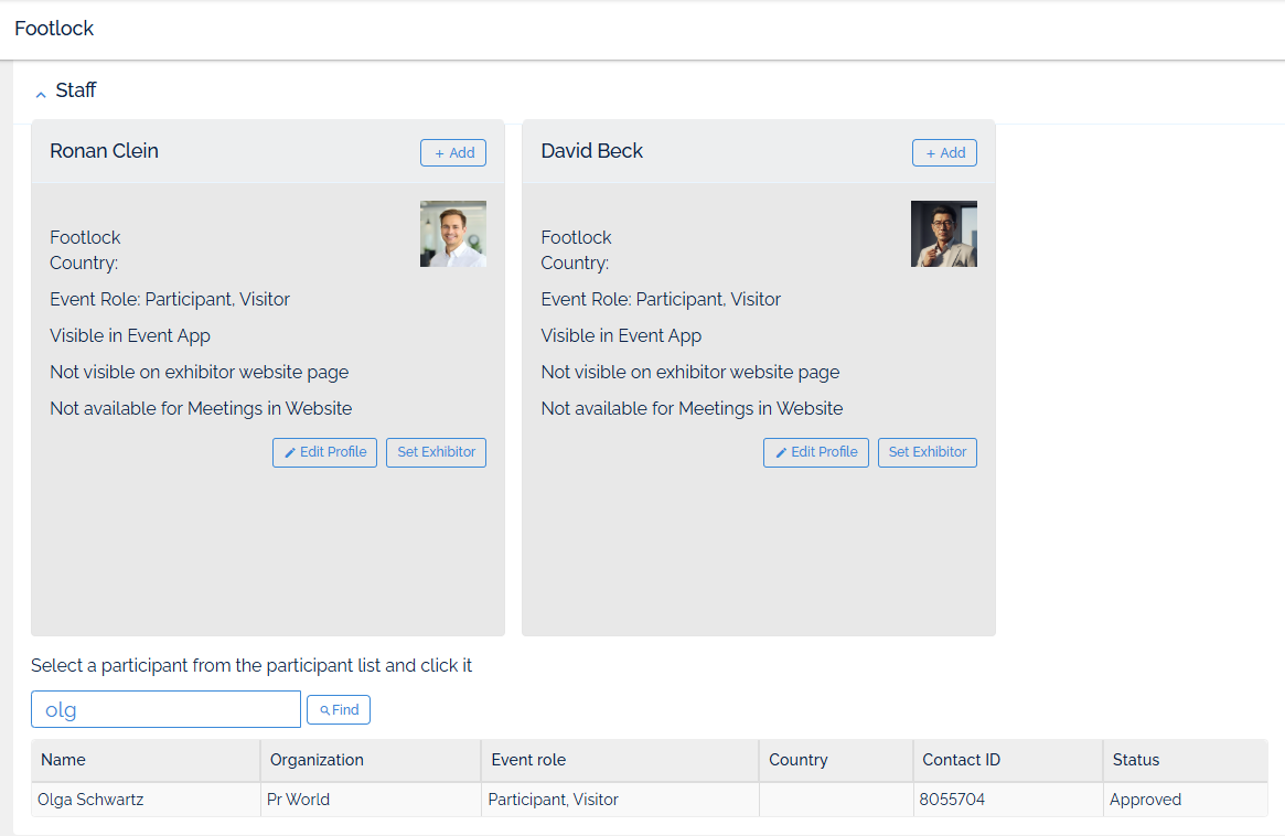 שיוך נציגים לחברה