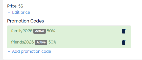 Promo campaign creation